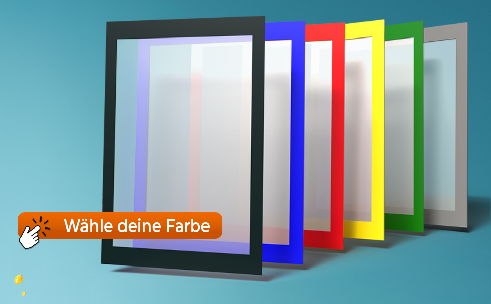 Magnetrahmen A4 - Magnetische Sichttasche Einstecktasche - 5 Stück