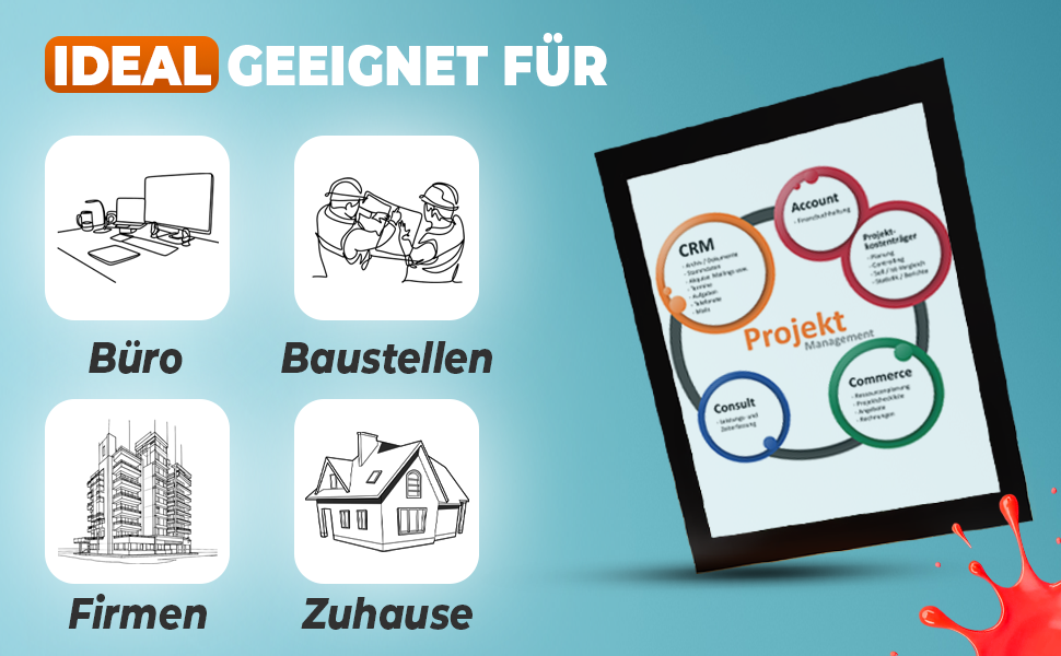 Magnetrahmen A4 - Magnetische Sichttasche Einstecktasche - 5 Stück