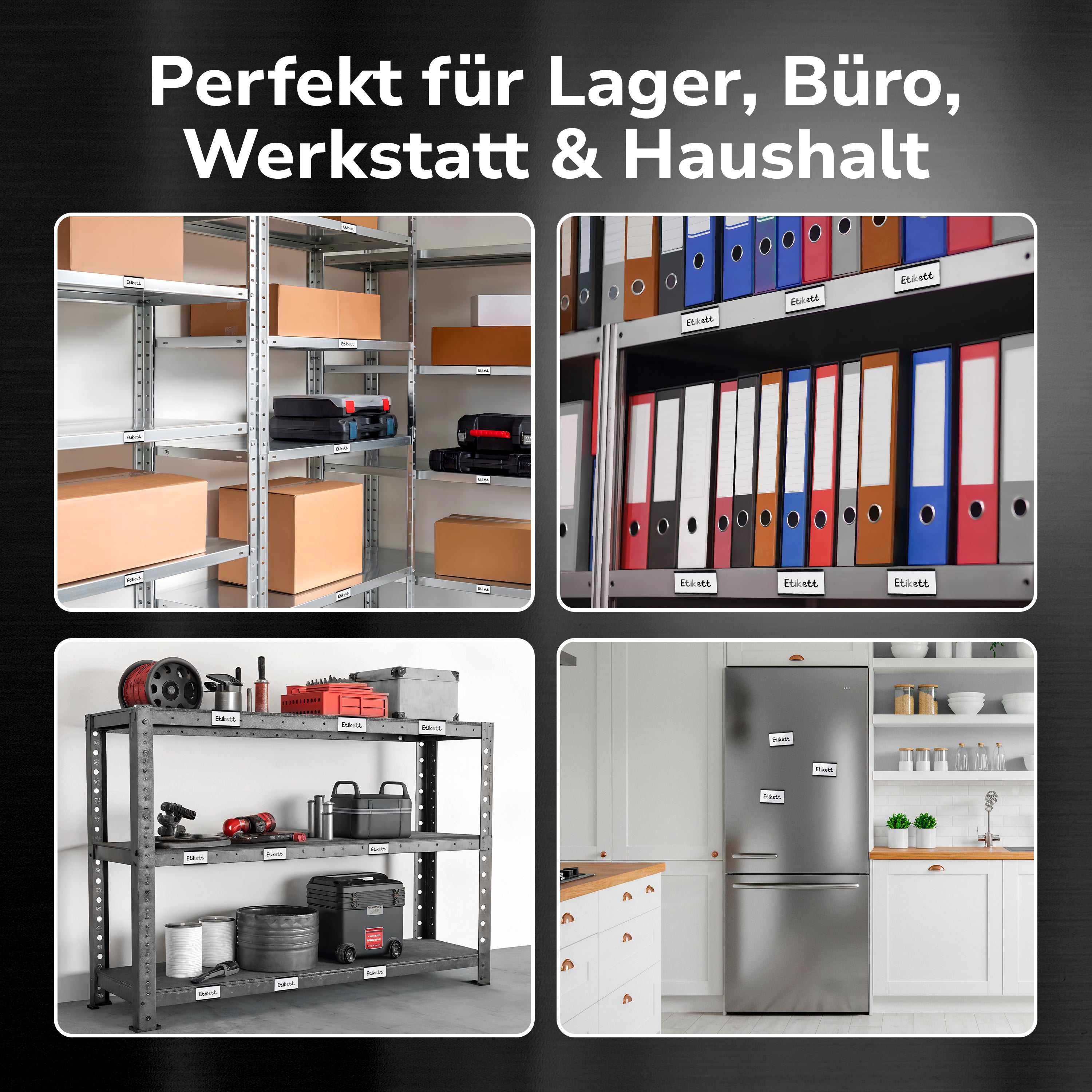 Magnet C-Profil Magnetische Etikettenhalter - 50 Stück