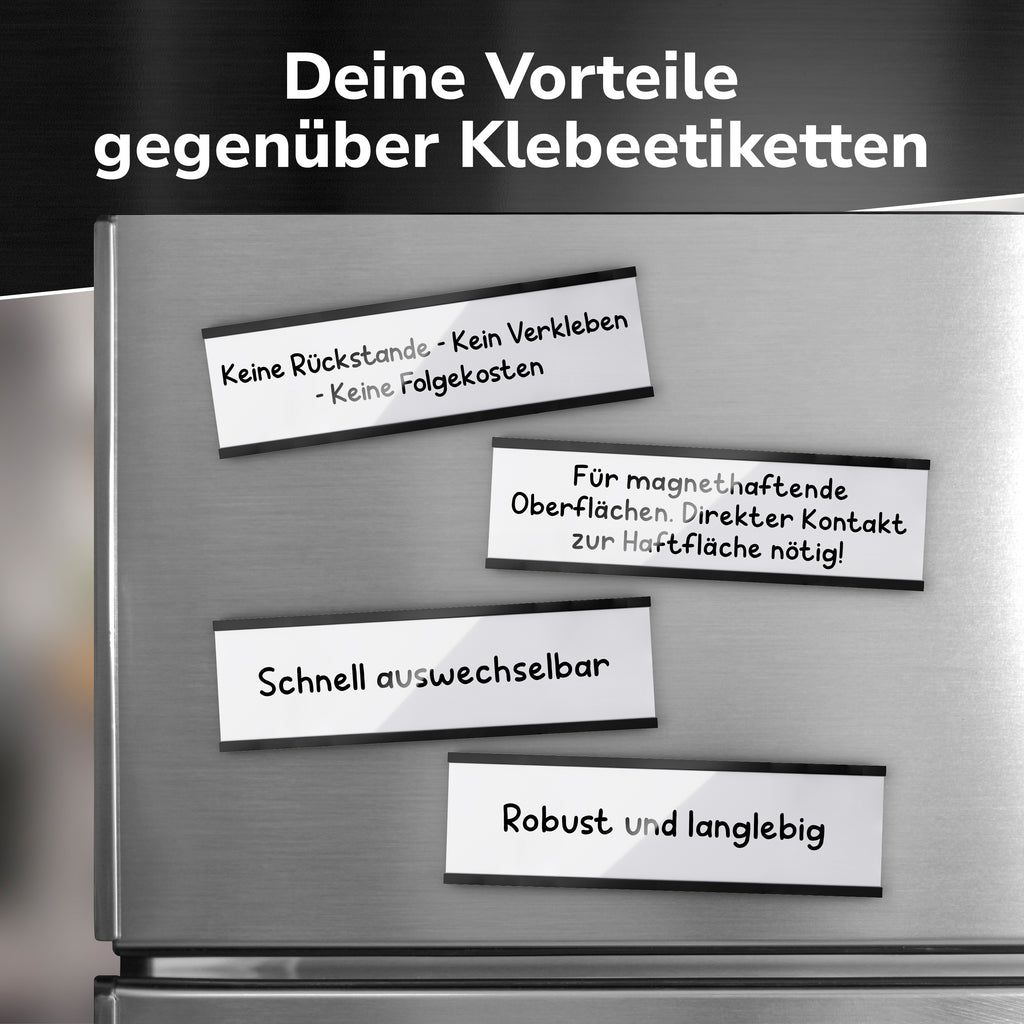 Magnet C-Profil Magnetische Etikettenhalter - 50 Stück