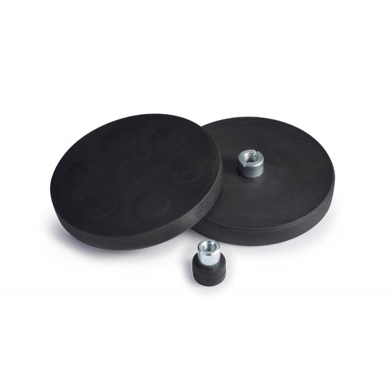 Magnetsystem Ø 88 mm gummiert mit Buchse M8 - hält 55 kg