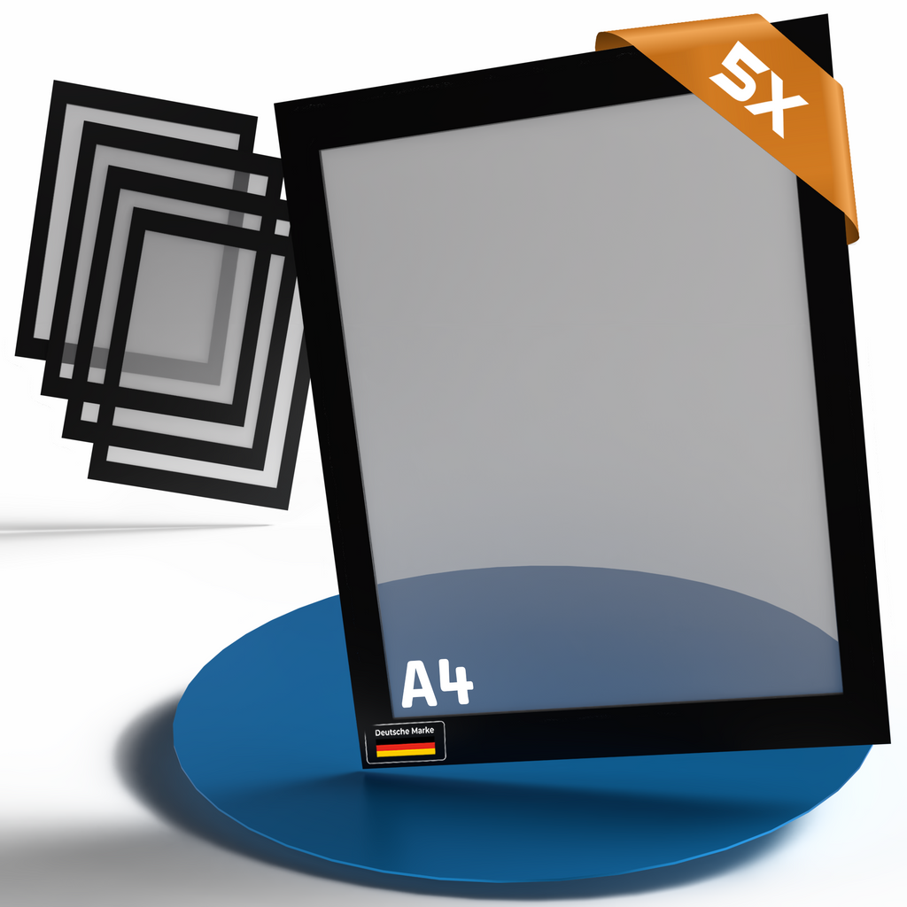Magnetrahmen A4 - Magnetische Sichttasche Einstecktasche - 5 Stück