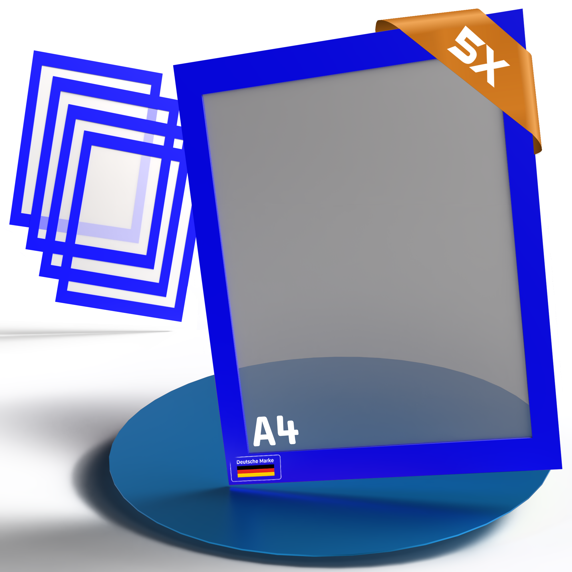 Magnetrahmen A4 - Magnetische Sichttasche Einstecktasche - 5 Stück