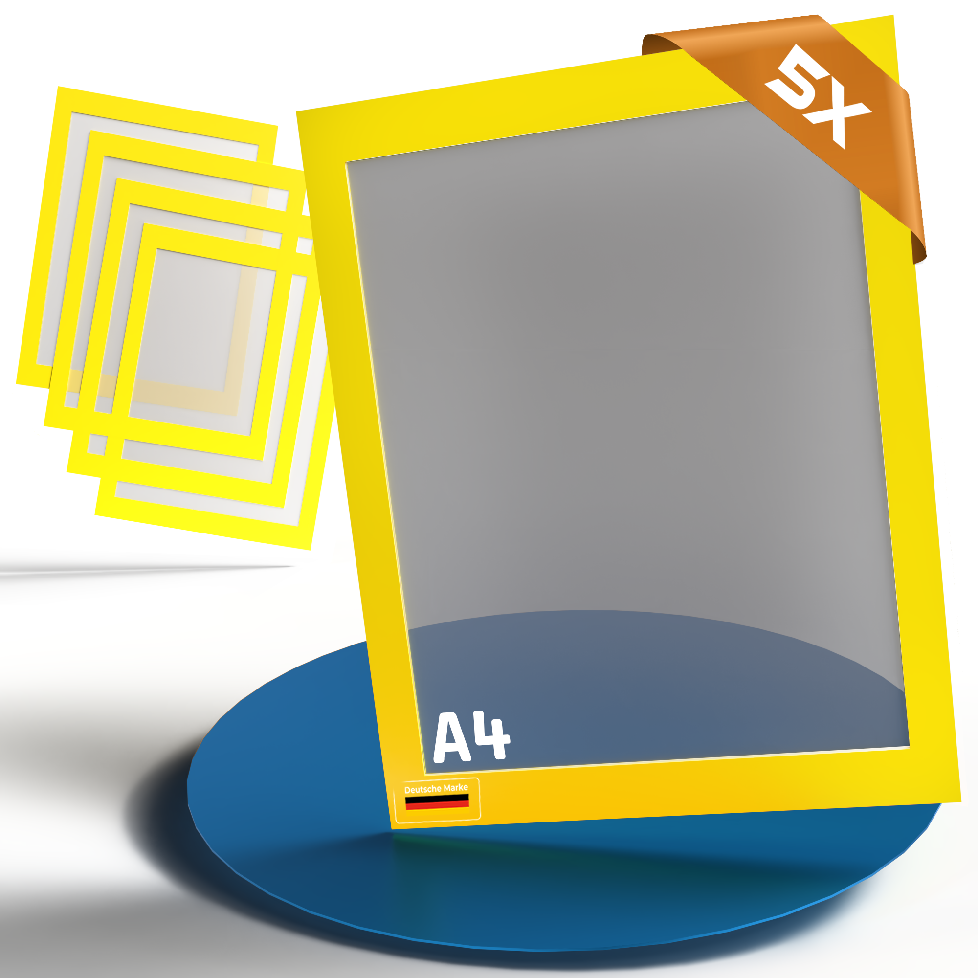 Magnetrahmen A4 - Magnetische Sichttasche Einstecktasche - 5 Stück