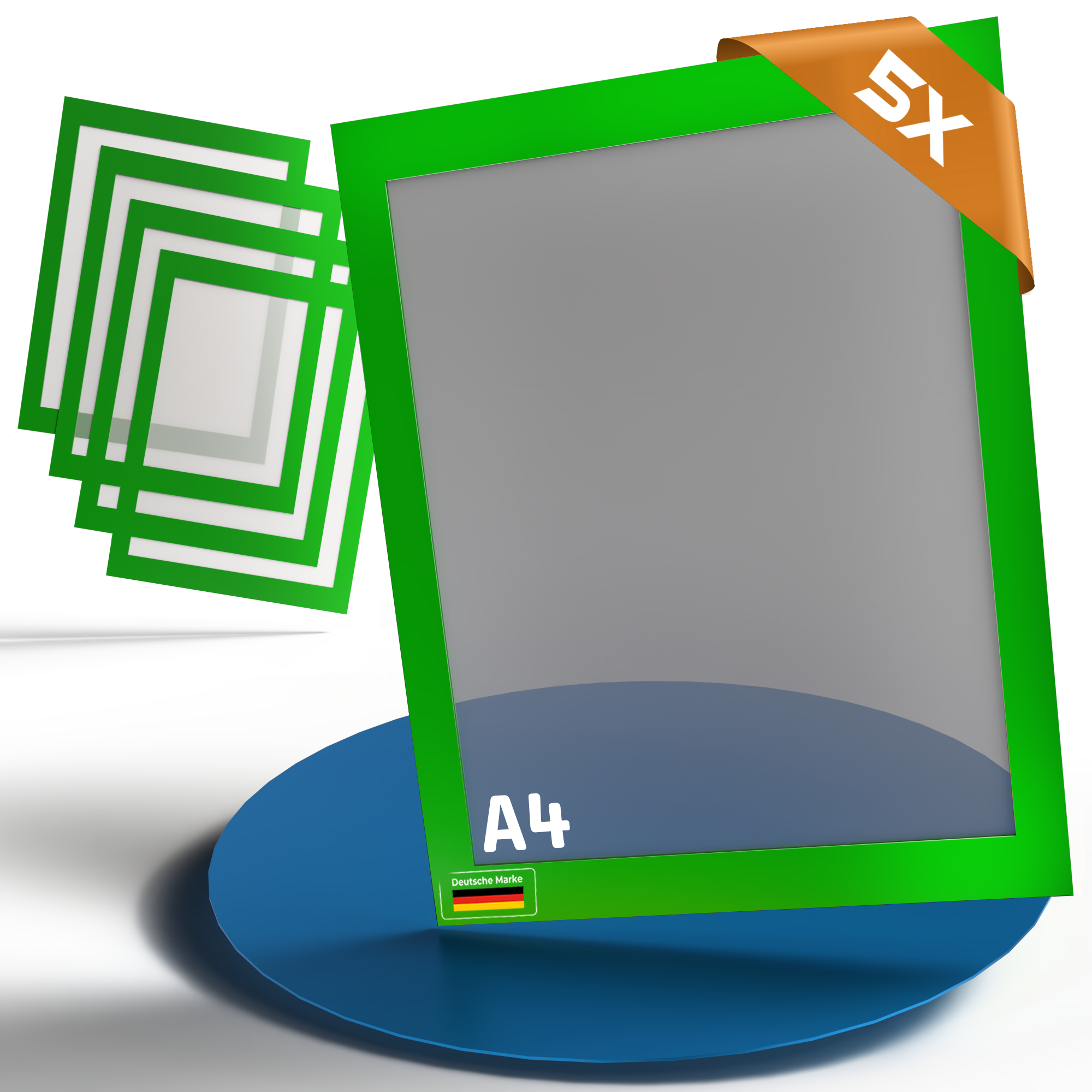 Magnetrahmen A4 - Magnetische Sichttasche Einstecktasche - 5 Stück