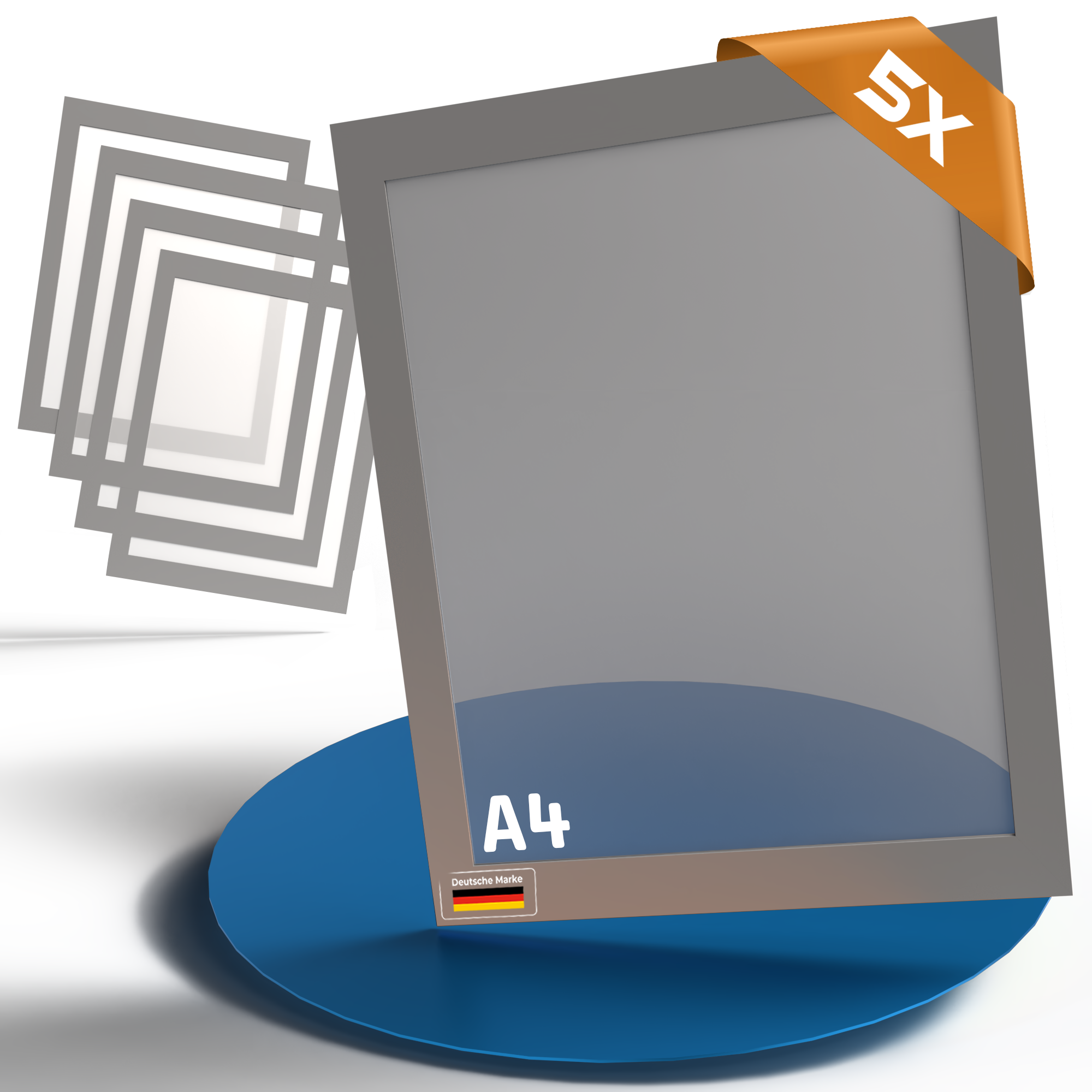 Magnetrahmen A4 - Magnetische Sichttasche Einstecktasche - 5 Stück