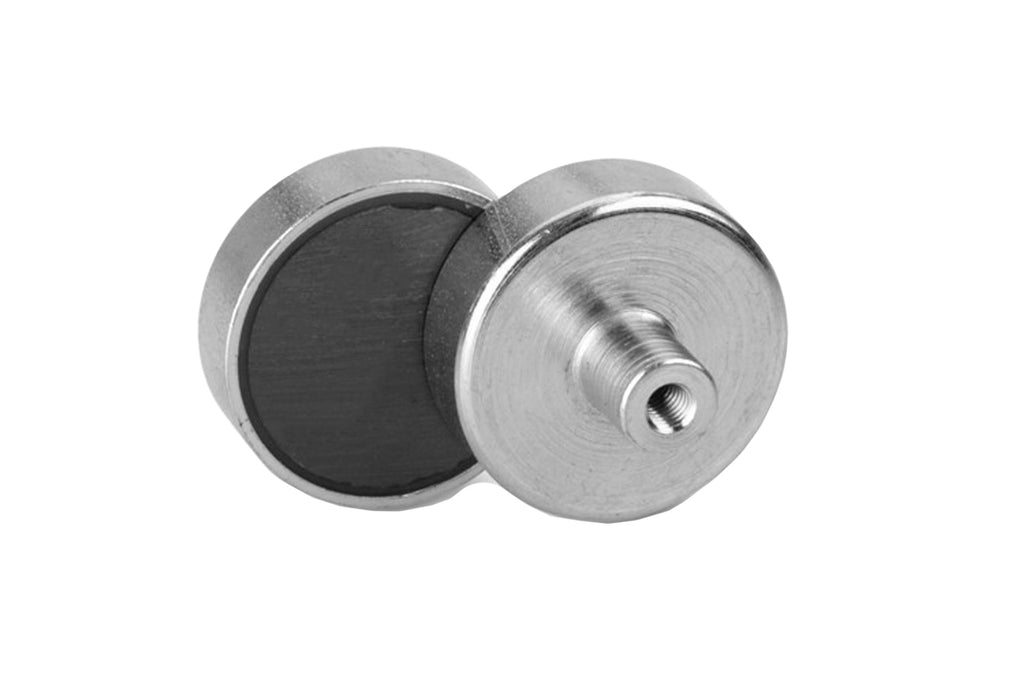 Ferrit Flachgreifer Ø 80 x 18 mm, Buchse M10, hält 61 kg